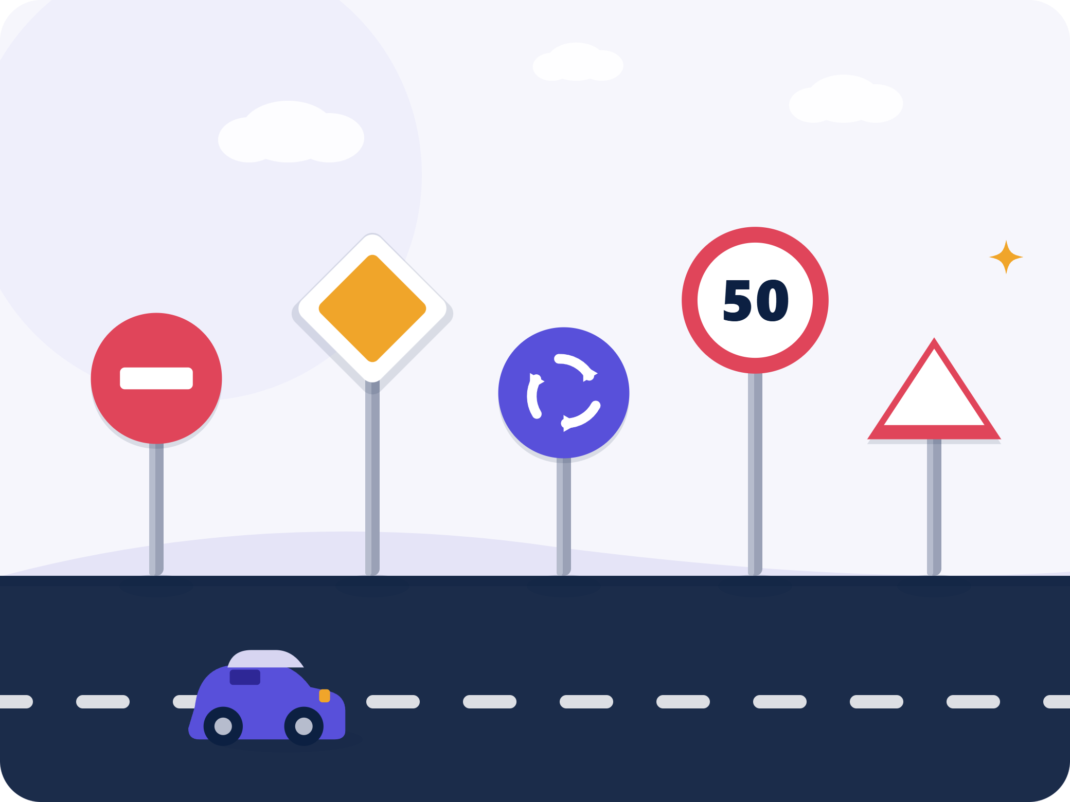Verkeersborden leren voor het auto theorie-examen